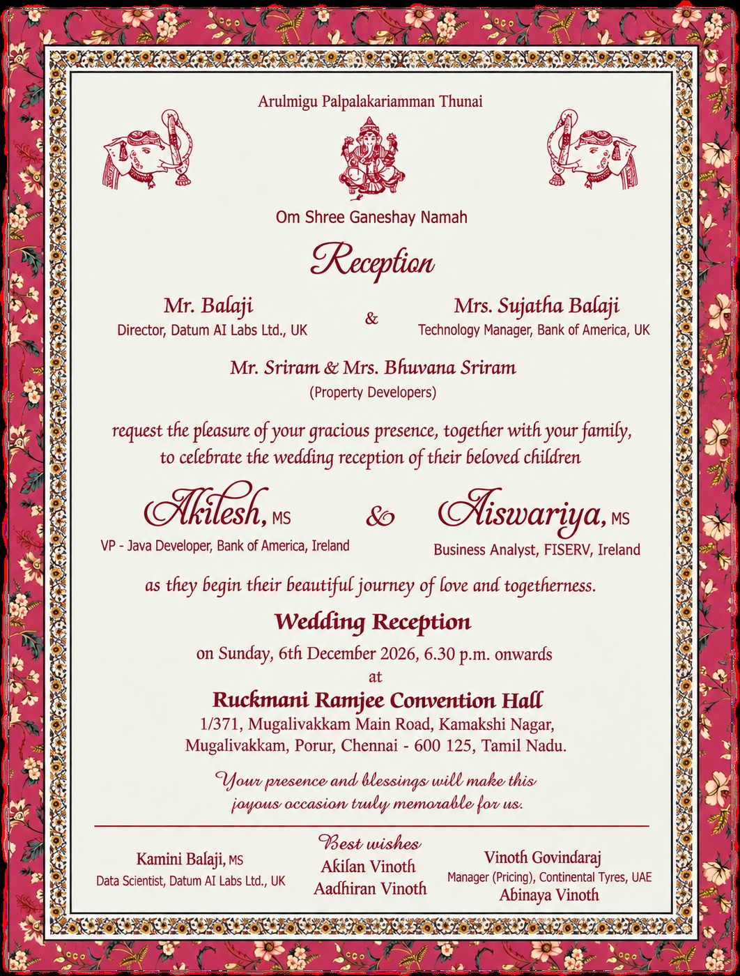 Card Page 4 - Chennai Wedding Reception